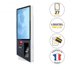 Borne de commande fast food murale avec logiciel