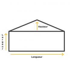 Écran de cantonnement en textile pour toit double pente