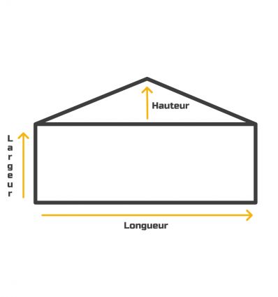 Écran de cantonnement en textile pour toit double pente