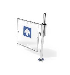 Portillon magasin plexiglas ouverture droite