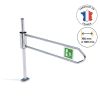 Portillon magasin extensible signalétique issue de secours à ouverture gauche