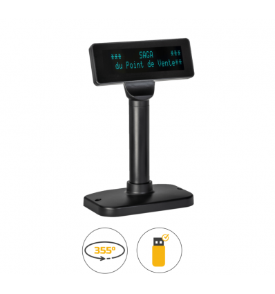 Afficheur client 2 lignes détaché de la caisse