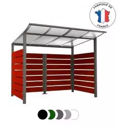 Cache conteneurs poubelles bois