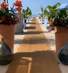 Tapis de plage en fibre de coco naturel