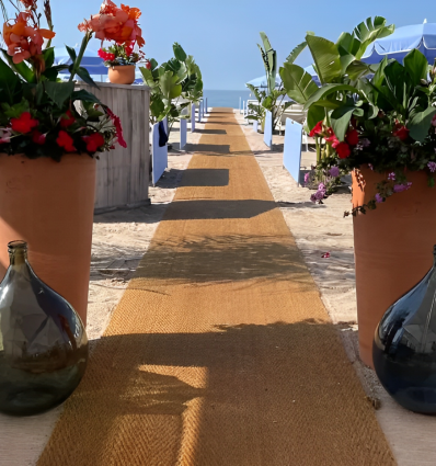 Tapis de plage en fibre de coco naturel