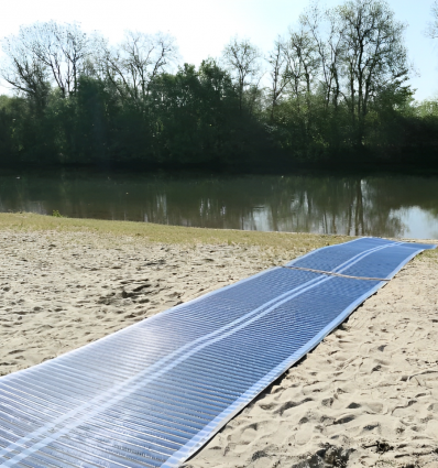 Tapis PMR plage bleu en polyester