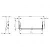 Dimensions barre horizontale antipanique 1 point