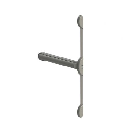 Barre plate anti-panique 3 points gris