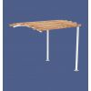 Pergola urbaine extension frontale 2 pieds Blanc RAL 9010