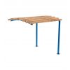 Pergola urbaine extension frontale 2 pieds Bleu RAL 5010