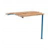 Pergola urbaine extension frontale 1 pied Bleu RAL 5010