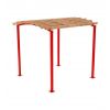 Pergola urbaine module initial Rouge RAL 3020