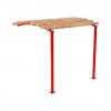 Pergola urbaine extension latérale 2 pieds Rouge RAL 3020