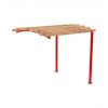 Pergola urbaine extension frontale 2 pieds Rouge RAL 3020