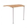 Pergola urbaine extension latérale 2 pieds Gris clair RAL 7044