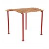 Pergola urbaine module initial Rouge pourpre RAL 3004