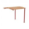 Pergola urbaine extension frontale 2 pieds Rouge pourpre RAL 3004