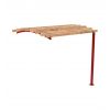 Pergola urbaine extension frontale 1 pied Rouge pourpre RAL 3004