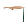 Pergola urbaine extension frontale 1 pied Vert RAL 6005