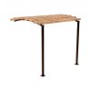 Pergola urbaine extension latérale 2 pieds Marron RAL 8017
