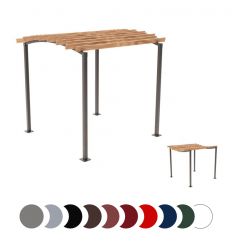 Pergola structure acier pour collectivités 10 coloris