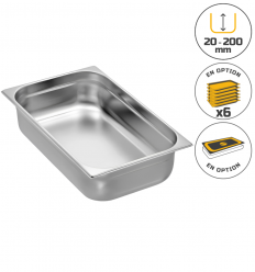 Bac gastronorme gn 1/1 en inox