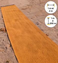 Tapis d'accès plage en fibre de coco naturel