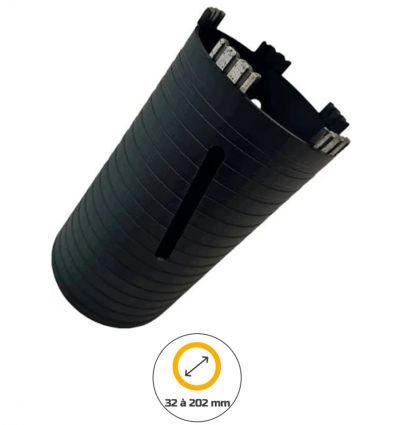 Couronne carotteuse beton sans percussion disponible en coffret