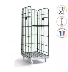 Chariot Roll 3 Côtés avec socle PEHD