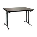 Photo : Table pliante professionnelle rectangulaire en mélaminé Anthracite