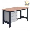 Établi lourd 3 tiroirs de couleur gris anthracite RAL 7016
