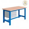 Établi lourd 2 tiroirs de couleur bleu ciel RAL 5015