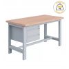 Établi lourd 2 tiroirs de couleur gris clair RAL 7035
