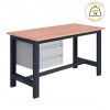 Établi lourd 2 tiroirs de couleur gris anthracite RAL 7016