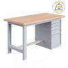 Établi lourd avec coffre de couleur gris clair RAL 7035
