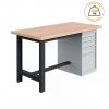 Établi lourd avec coffre de couleur gris anthracite RAL 7016