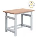Photo : Table d'atelier réglable en hauteur Gris clair RAL 7035 - 1200 mm