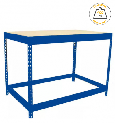 Table d'atelier 1 plateau couleur bleu