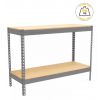 Table d'atelier 2 plateaux couleur gris