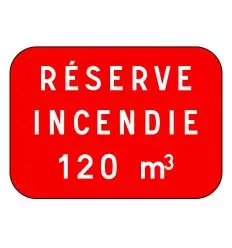 Panneau Réserve incendie m3 à renseigner