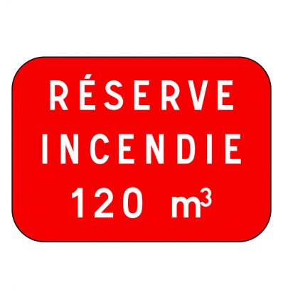 Panneau Réserve incendie m3 à renseigner