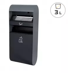 Cendrier poubelle mural