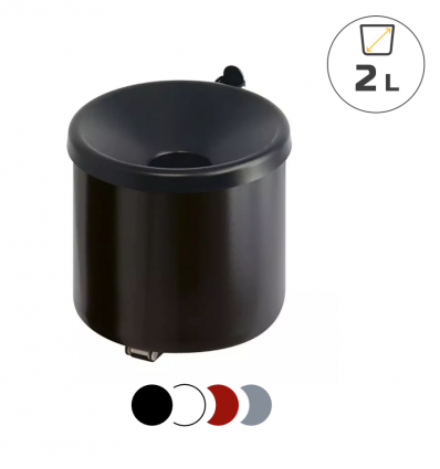 Cendrier mural anti feu 2 litres noire
