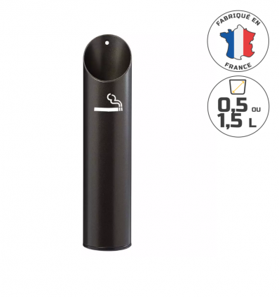 Cendrier mural tube 0,5 litres avec autocollant