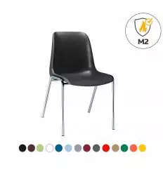 Chaise Collectivité à coque Accrochable Vert