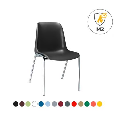 Chaise Collectivité à coque Accrochable Vert