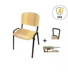 Chaise de collectivité en bois