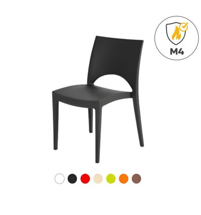 Chaise monobloc empilable coloris noir