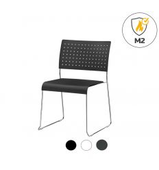 Chaise de conférence empilable blanche