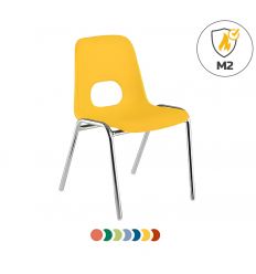 Chaise de collectivité empilable jaune